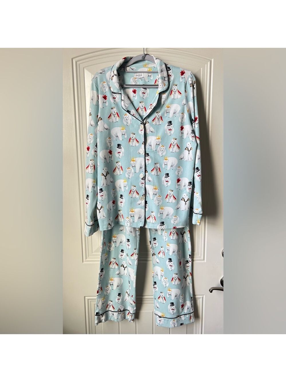 BedHead Pajamas M Organic Cotton Polar Bear Print Made USA - Picture 2 of 16